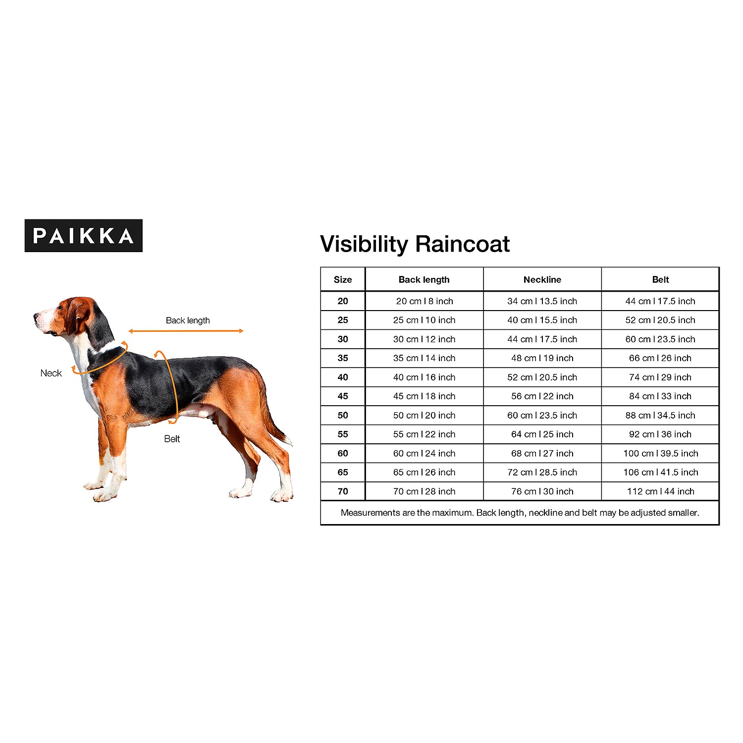 Visibility raincoat